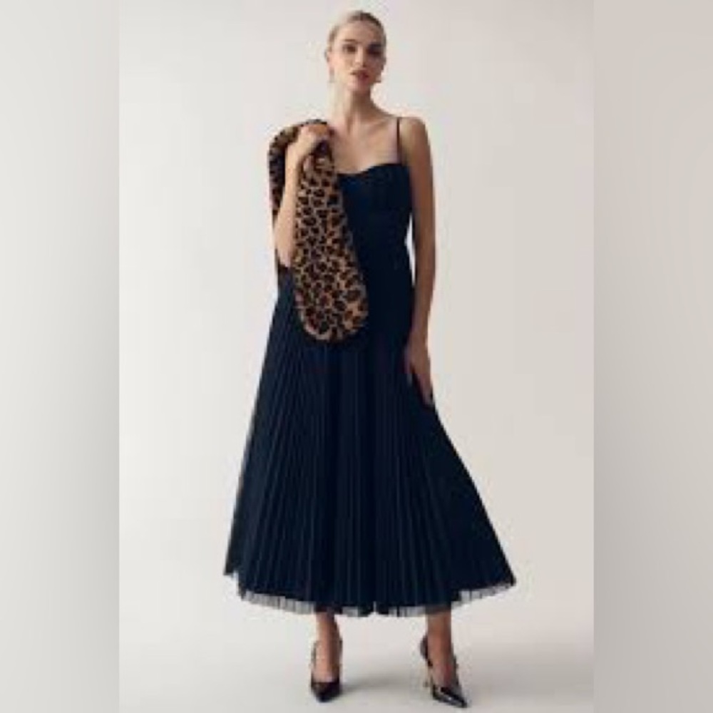 ANTHROPOLOGIE
Hutch Amara Corset Pleated Tulle Fit & Flare Midi Dress